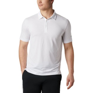 White Columbia Sunday Golf Men's Polo Shirt | 56104PWVI