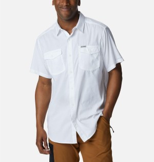 White Columbia Utilizer II Solid Short Sleeve Men's Shirt | 60391FAUK