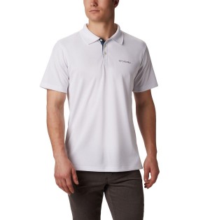 White Columbia Utilizer Men's Polo Shirt | 87613XOLQ