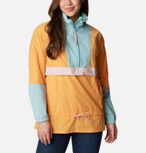 Yellow Columbia Boundless Trek Anorak Women's Windbreaker | 35948SLGA