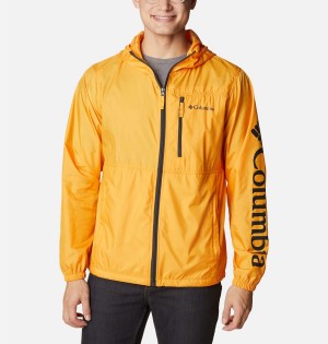 Yellow Columbia Carbon Hill Packable Men's Windbreaker | 06743UPTD