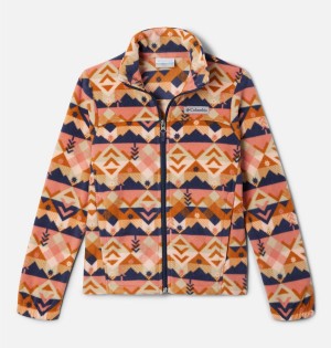 Yellow Columbia Castle Dale Printed Full Zip Fleece Kids' Jacket | 58709ORBF