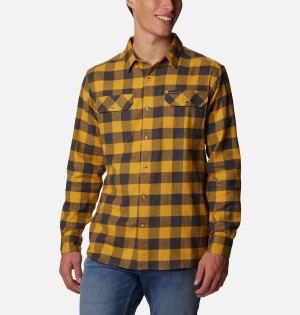 Yellow Columbia Flare Gun Stretch Flannel Men's Shirt | 57038EJIK