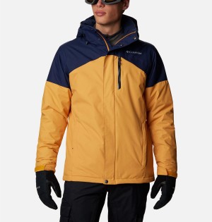 Yellow Columbia Last Tracks Insulated Men's Ski Jacket | 67138VAZF