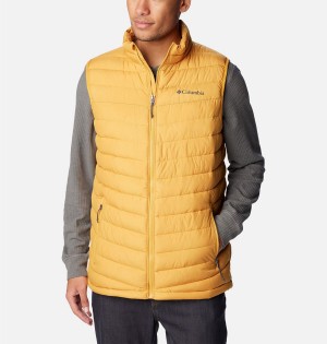 Yellow Columbia Slope Edge Men's Vest | 36579YZST