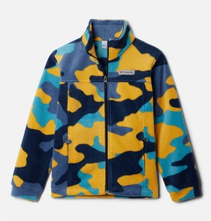 Yellow Columbia Zing III Printed Fleece Kids' Jacket | 94137HMOY