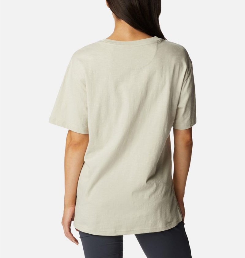 Beige Columbia Break It Down Women's T-Shirt | 17524XSBT