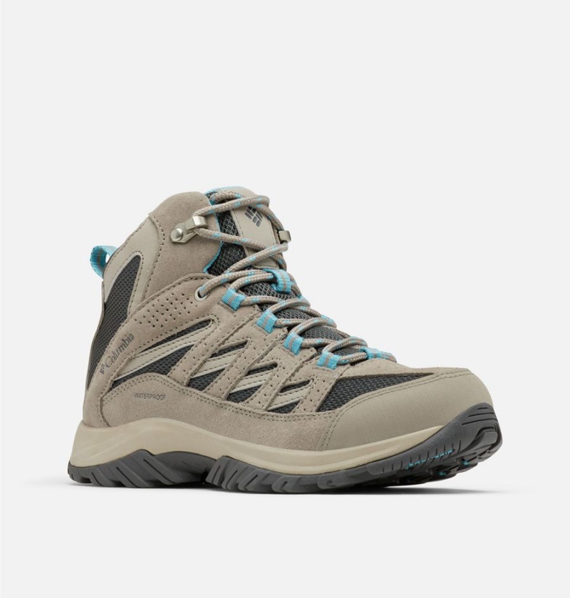 Beige Columbia Crestwood Mid Waterproof Boot Women's Hiking Shoes | 70529CLPG