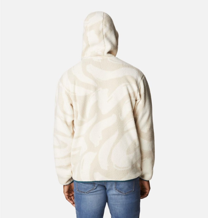 Beige Columbia Helvetia Sherpa Fleece Men's Hoodie | 92134NAIW