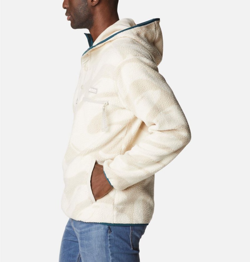 Beige Columbia Helvetia Sherpa Fleece Men's Hoodie | 92134NAIW