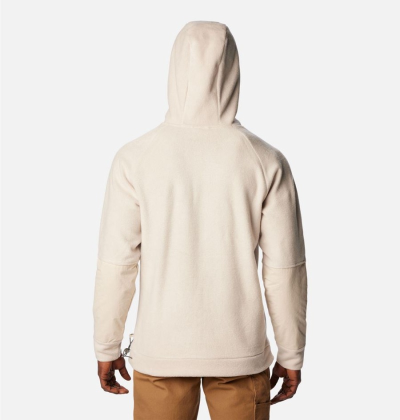 Beige Columbia Hunterdon Fleece Men's Hoodie | 95762CXYV