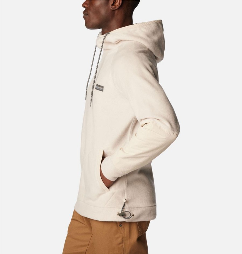 Beige Columbia Hunterdon Fleece Men's Hoodie | 95762CXYV