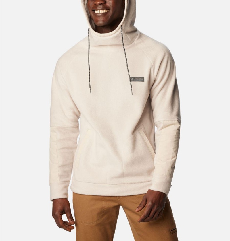 Beige Columbia Hunterdon Fleece Men's Hoodie | 95762CXYV