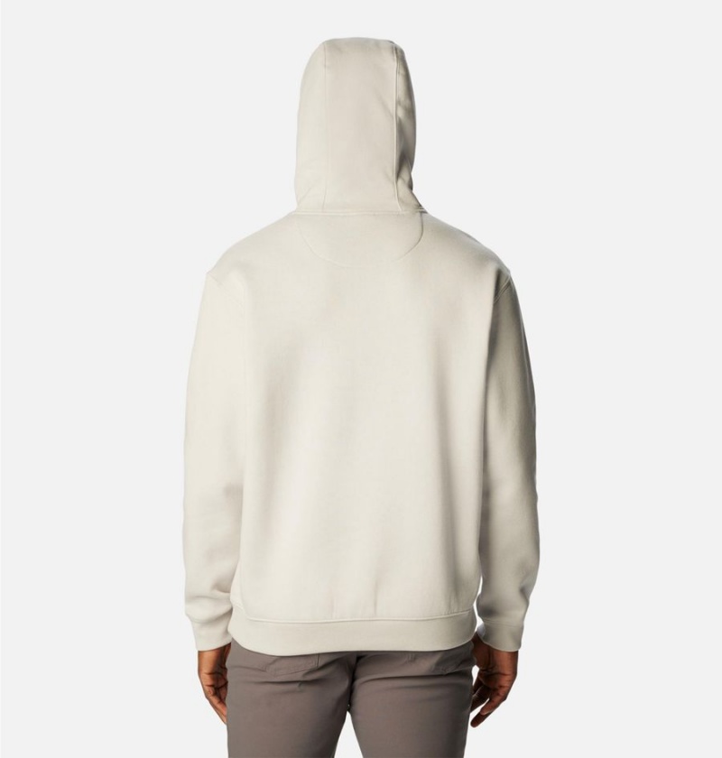 Beige Columbia Marble Canyon Heavyweight Fleece Men's Hoodie | 81950OJDM