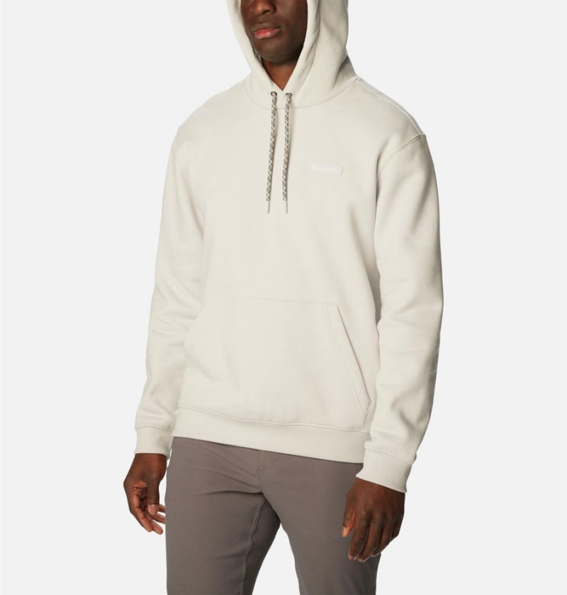 Beige Columbia Marble Canyon Heavyweight Fleece Men's Hoodie | 81950OJDM