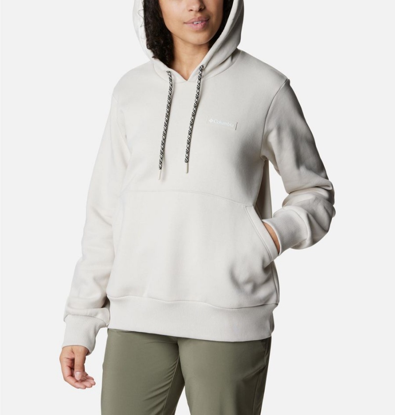 Beige Columbia Marble Canyon Women's Hoodie | 97605KTGW