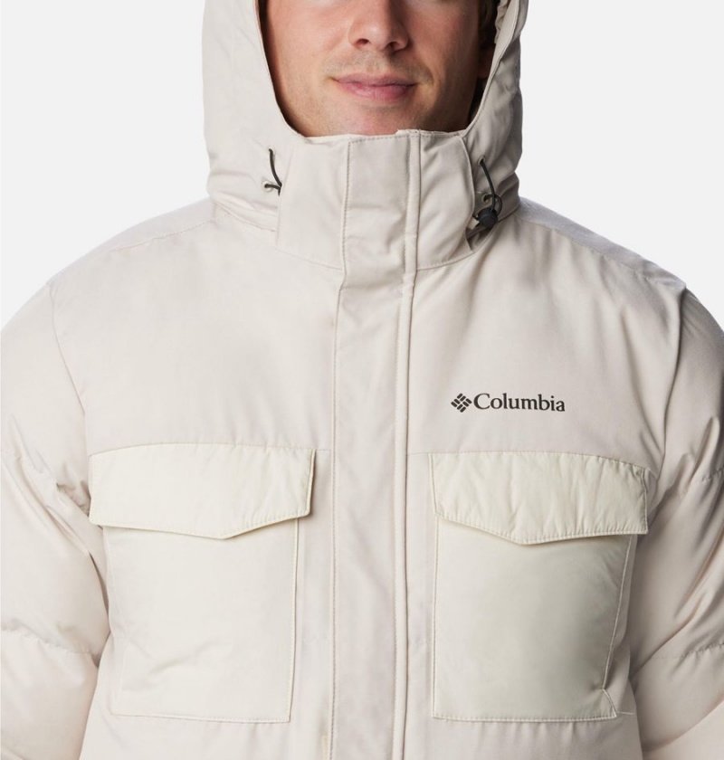 Beige Columbia Marquam Peak Fusion Insulated Men's Puffer Jacket | 36521OAKP