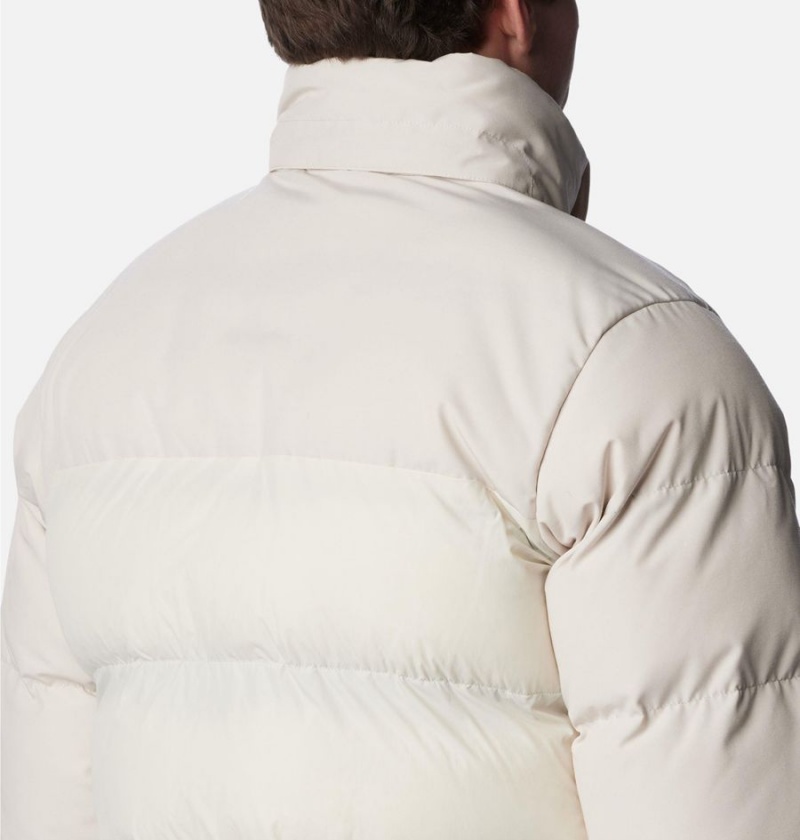 Beige Columbia Marquam Peak Fusion Insulated Men's Puffer Jacket | 36521OAKP