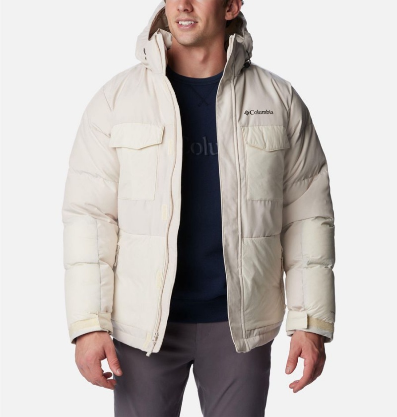 Beige Columbia Marquam Peak Fusion Insulated Men's Puffer Jacket | 36521OAKP