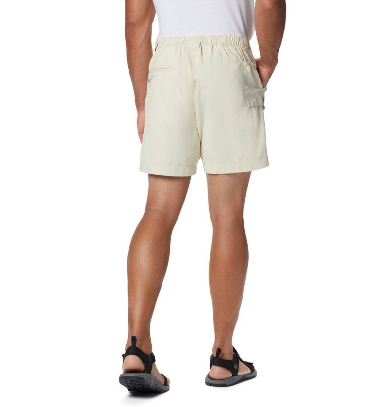 Beige Columbia PFG Brewha II Men's Shorts | 23581SRPF