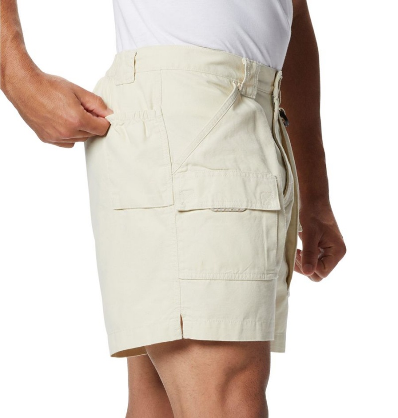 Beige Columbia PFG Brewha II Men's Shorts | 23581SRPF