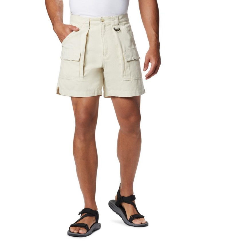 Beige Columbia PFG Brewha II Men\'s Shorts | 23581SRPF