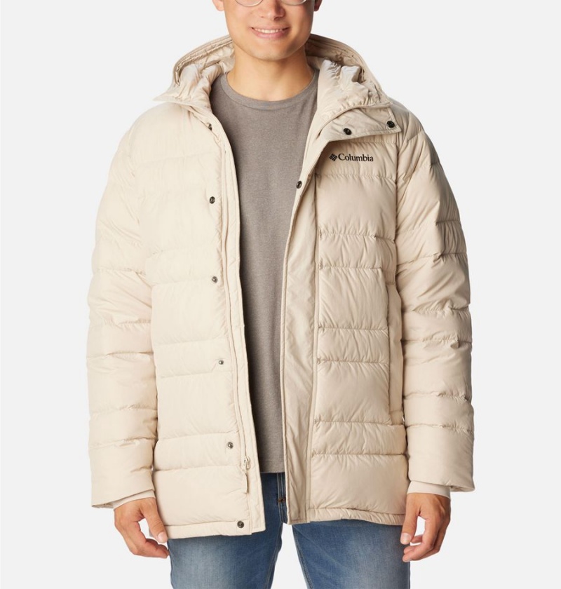 Beige Columbia Saltzman Parka Insulated Men's Puffer Jacket | 35468FRPT