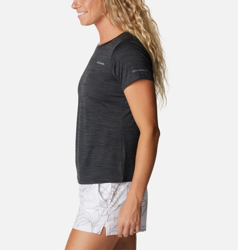 Black Columbia Alpine Chill Zero Short Sleeve Women's T-Shirt | 79628FGIE