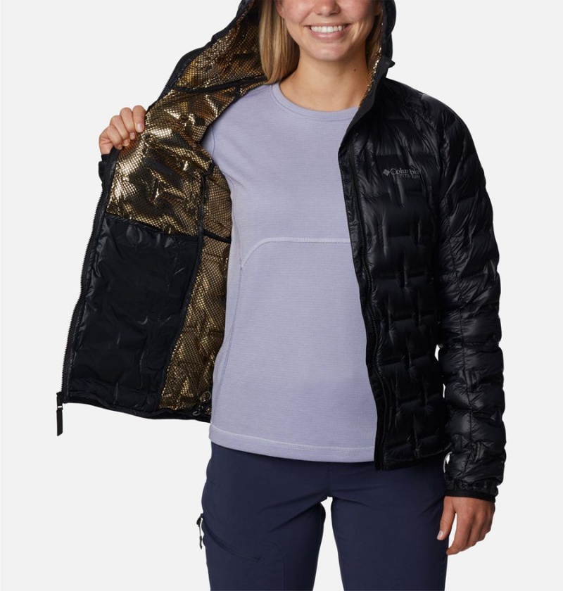 Black Columbia Alpine Crux II Hooded Women's Puffer Jacket | 13078UEWR