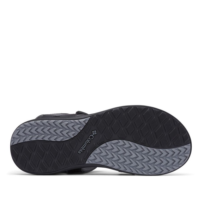 Black Columbia Ankle Strap Men's Sandals | 06512OWZJ