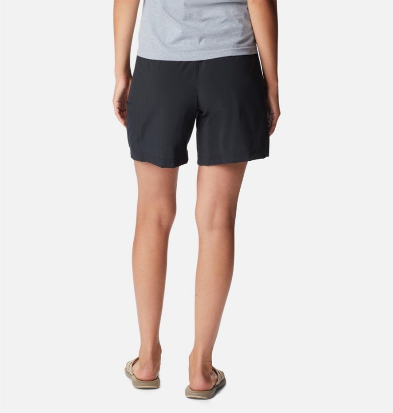 Black Columbia Anytime Flex Women's Shorts | 86973UHQR