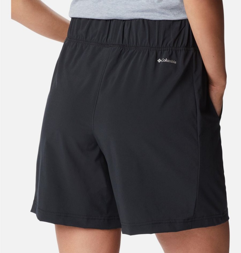 Black Columbia Anytime Flex Women's Shorts | 86973UHQR