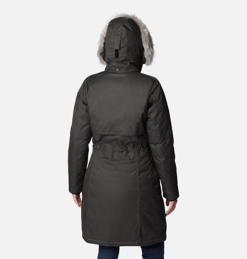 Black Columbia Apres Arson Winter Long Down Women's Coats | 90281LDPK