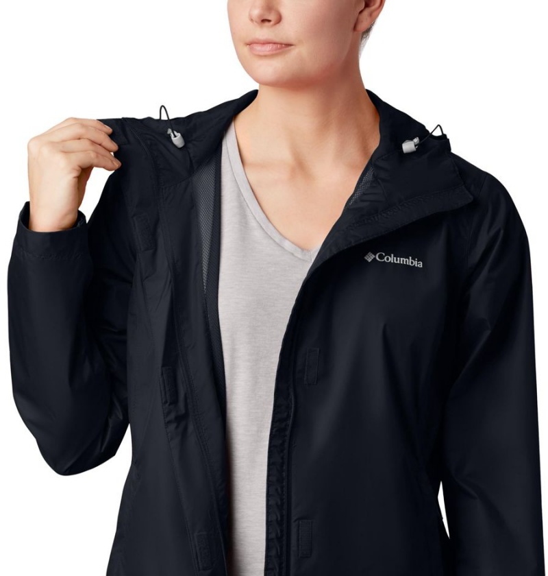 Black Columbia Arcadia II Women's Rain Jacket | 10847NYTS