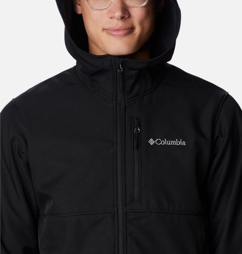 Black Columbia Ascender Hooded Men's Softshell Jackets | 15276GAEB