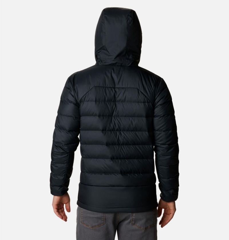 Black Columbia Autumn Park Hooded Insulated Men's Puffer Jacket | 80691AFDZ