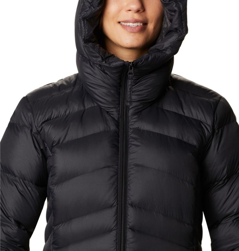 Black Columbia Autumn Park Hooded Mid Women's Puffer Jacket | 19026DSXN