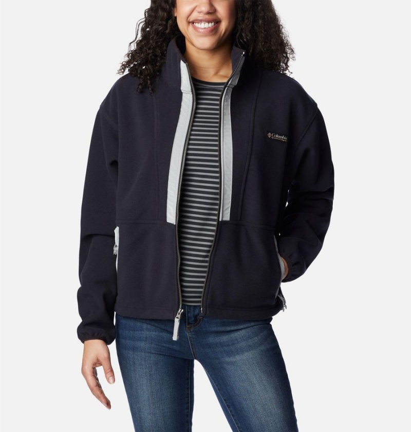 Black Columbia Backbowl Remastered Women's Fleece Jacket | 25418HQFV