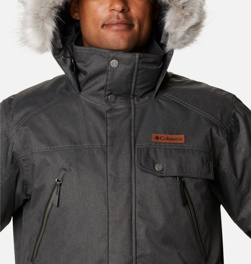 Black Columbia Barlow Pass 550 TurboDown Men's Coats | 36805ROZM