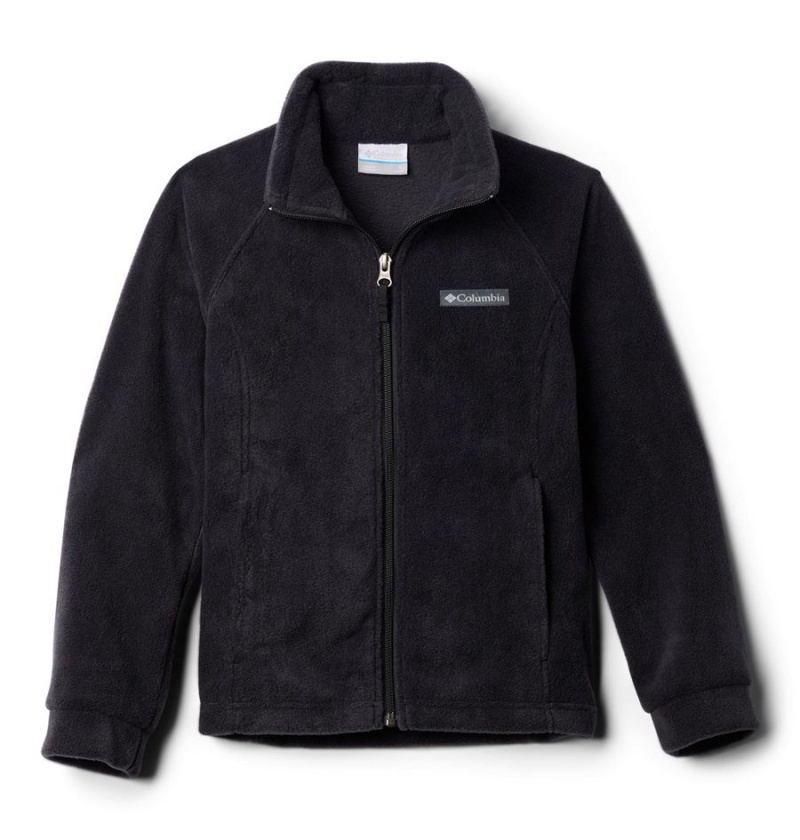 Black Columbia Benton Springs Fleece Kids' Jacket | 52846VDAY