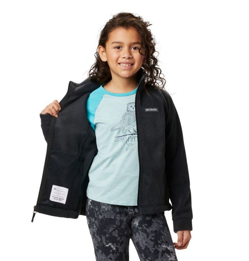 Black Columbia Benton Springs Fleece Kids' Jacket | 52846VDAY