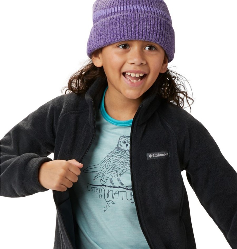 Black Columbia Benton Springs Fleece Kids' Jacket | 52846VDAY