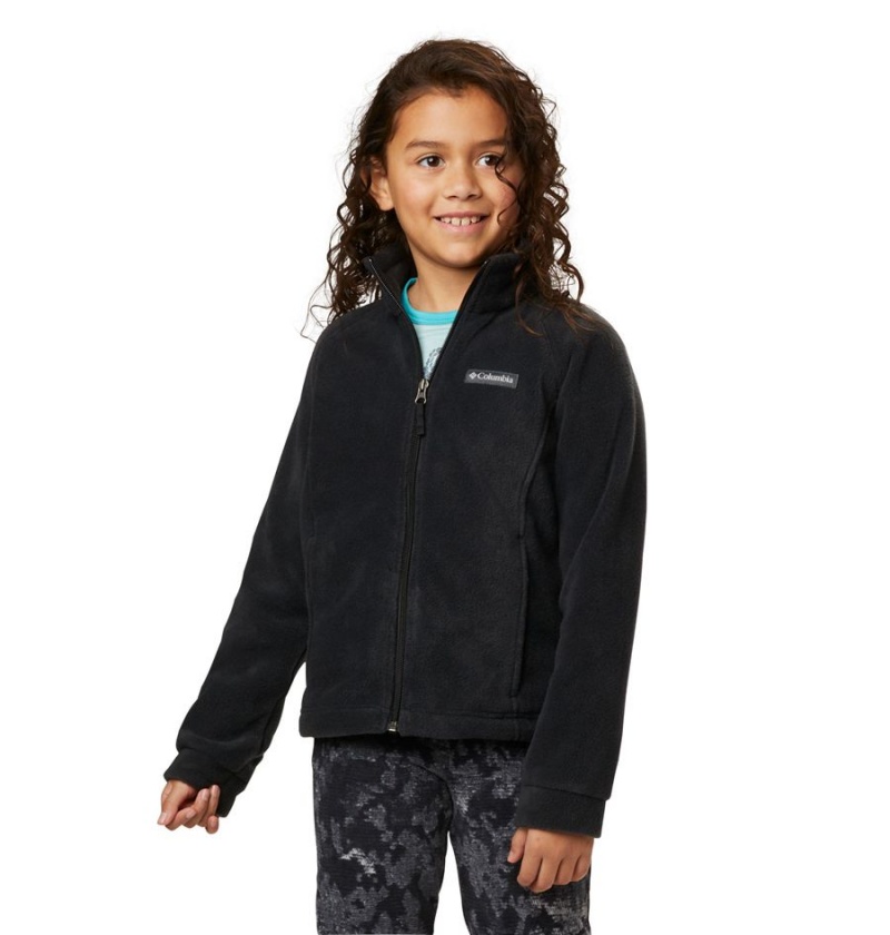 Black Columbia Benton Springs Fleece Kids\' Jacket | 52846VDAY