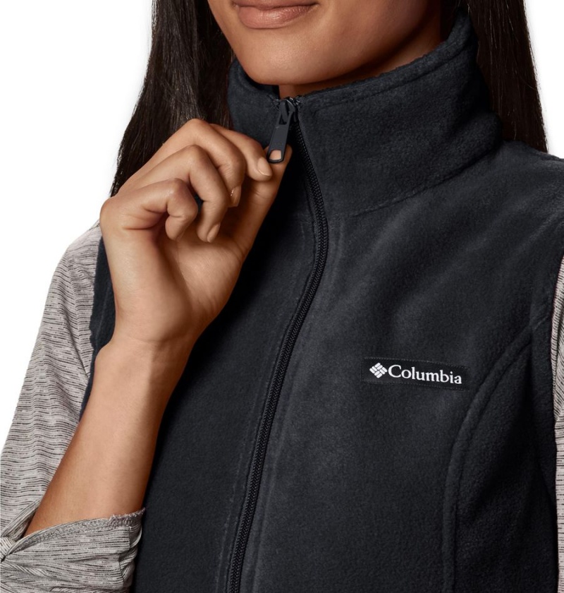 Black Columbia Benton Springs Fleece Women's Vest | 92645XOMA