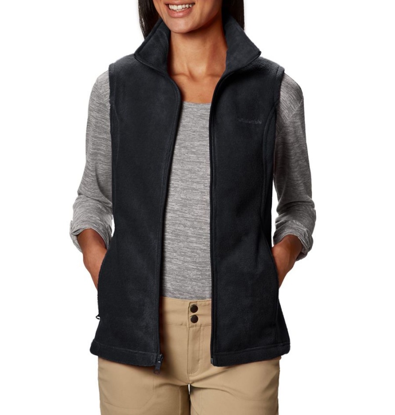 Black Columbia Benton Springs Fleece Women's Vest | 92645XOMA