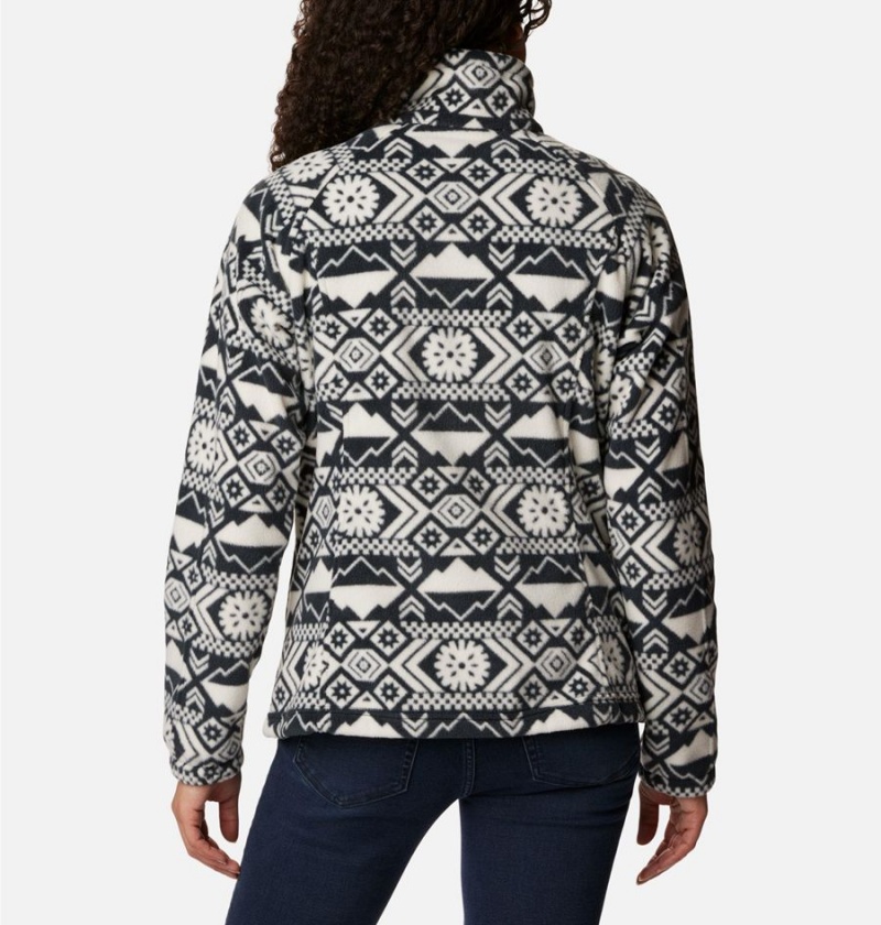 Black Columbia Benton Springs Printed Full Zip Women's Fleece Jacket | 69824KITH