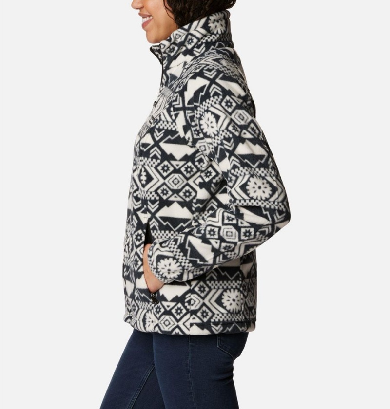 Black Columbia Benton Springs Printed Full Zip Women's Fleece Jacket | 69824KITH