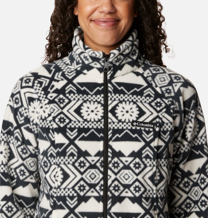 Black Columbia Benton Springs Printed Full Zip Women's Fleece Jacket | 69824KITH