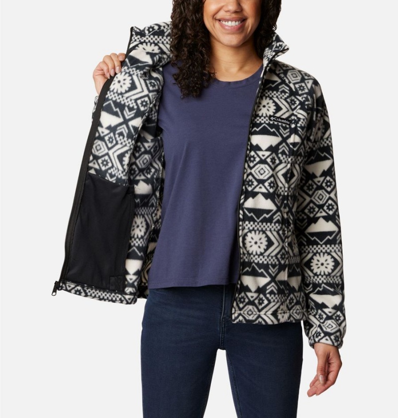 Black Columbia Benton Springs Printed Full Zip Women's Fleece Jacket | 69824KITH