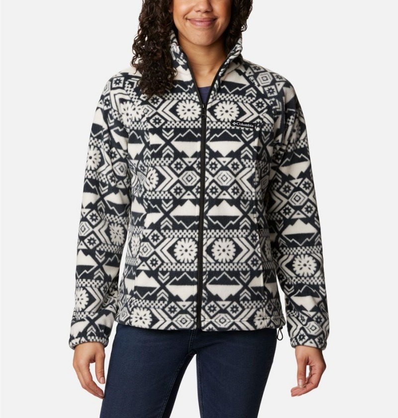 Black Columbia Benton Springs Printed Full Zip Women\'s Fleece Jacket | 69824KITH